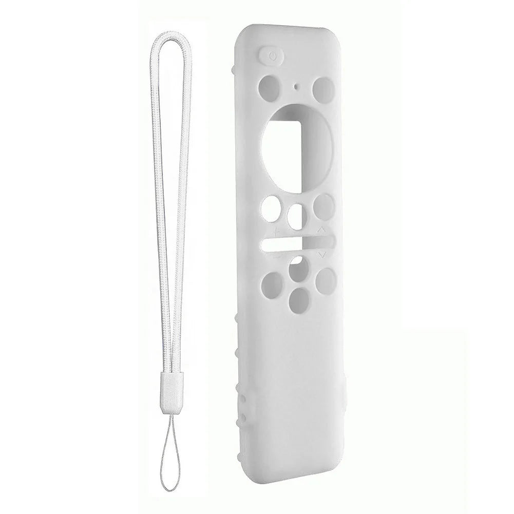 Drop-Proof Shell Silicone Remote Control Cover Protector with Lanyard Shockproof Anti-Slip for Samsung 8K Neo QLED HDR Smart TV