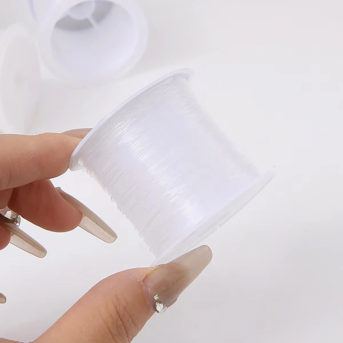 0.2-0.8mm Clear Non-Elastic Crystal Beading Line Invisible Strong Jewelry Wire for DIY Craft Making Round Spool 8-100m Roll Rope