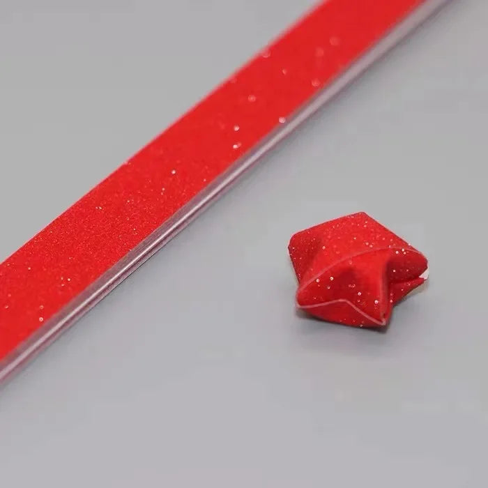 140 Sheets Glitter Paper Origami Stars Paper Strips Lucky Star Decoration Folding Paper Origami for Hand Arts Make Home Decor