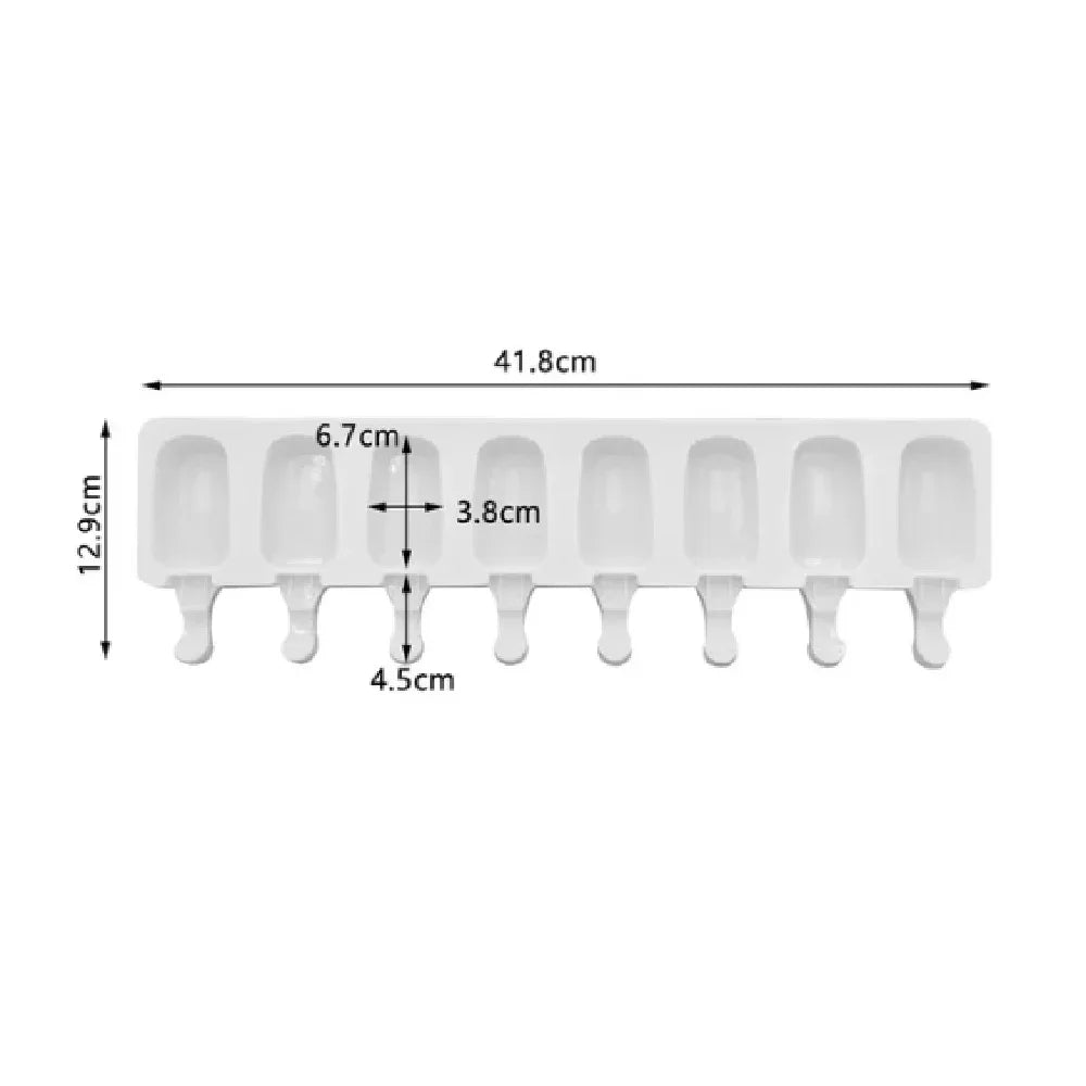 Popsicles Molds with 50pcs Wooden Popsicles Sticks Easy-Release Silicone Ice Pop Molds Making Ice Cream BPA Free Moulds NONE 제빙기