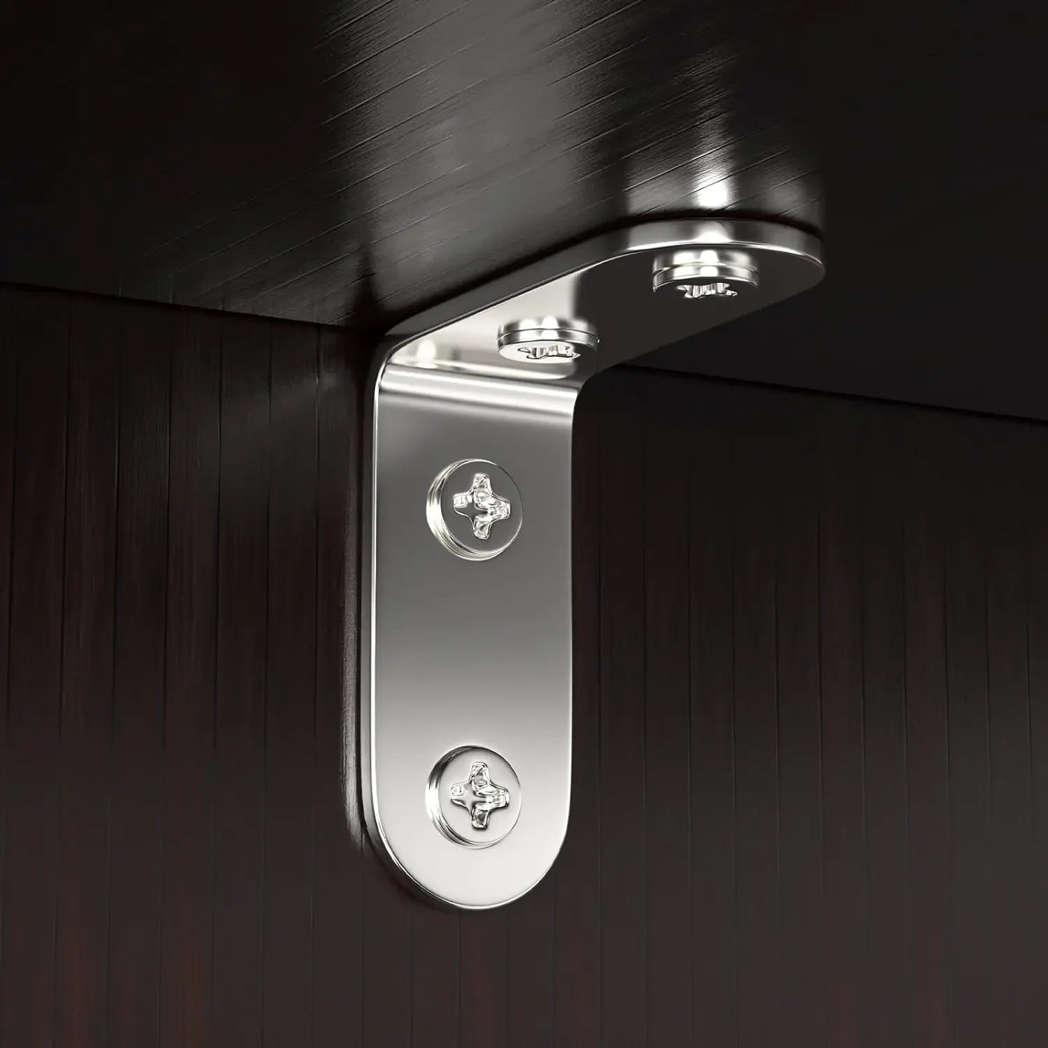 20-1pcs L Shaped Corner Brace Stainless Steel Joint Bracket 90 Degree Connector Fastener Furniture Shelves Cabinet Support Frame