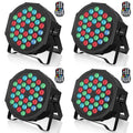 U'King 4PCS 36LED Par Light DMX512 RGB LED Uplights Battery Powered Uplighting Rechargeable Stage Light for DJ Disco KTV Party