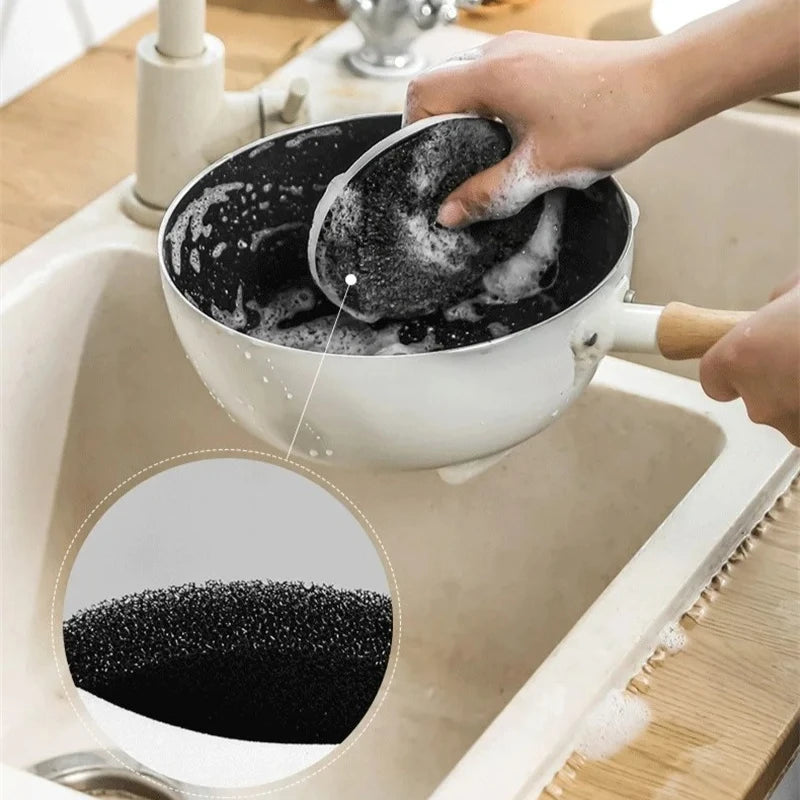 3pcs Double-Sided Sponge Kitchen Cleaning Sponge Dishwashing Dishes Magic Sponges Dishwashing Sponge Block Kitchen Accessories