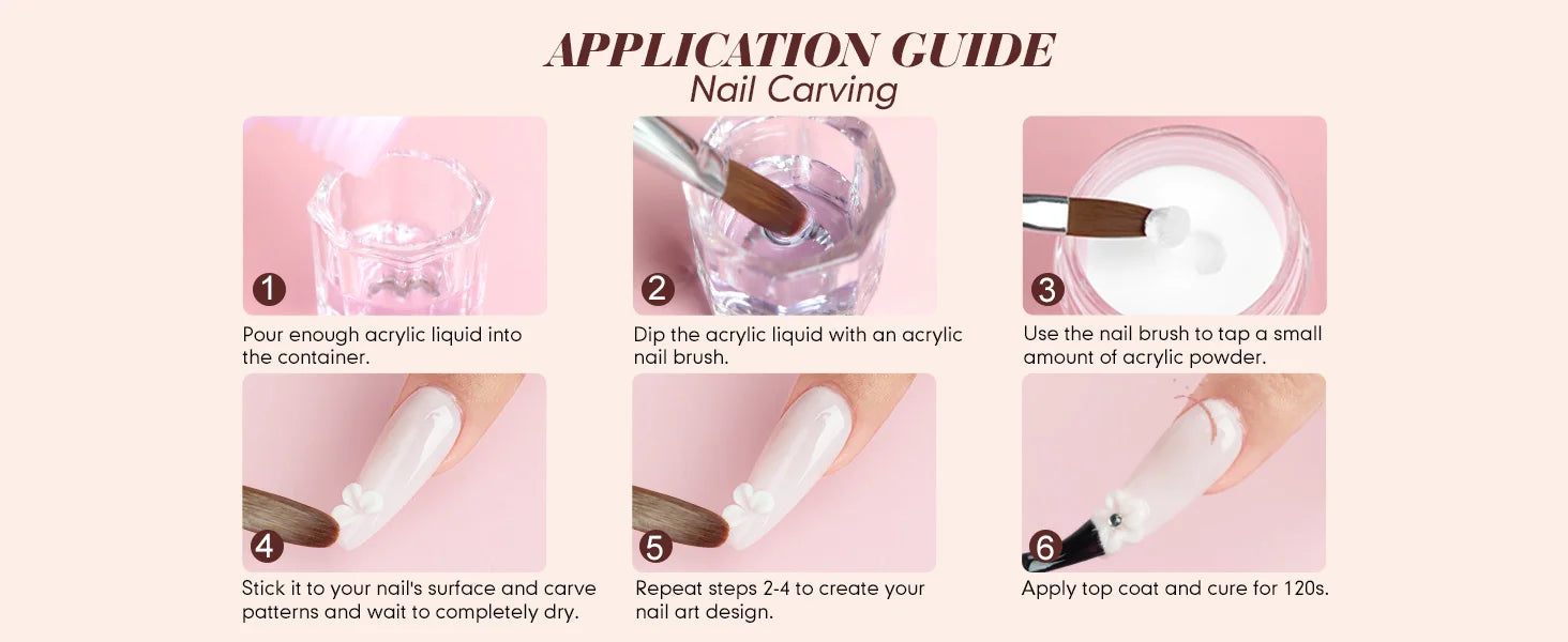 SAVILAND Clear Pink Nudes Acrylic Powder Kit with 30ml Acrylic Liquid Acrylic Nail Brush Nail Forms for Nail Art Salon Home DIY