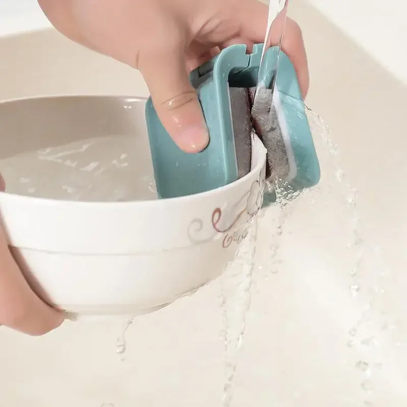 1PC Foldable Kitchenware Cleaning Brush U-shaped Dinner Plate Sponge Replaceable Head Kitchen Gadgets