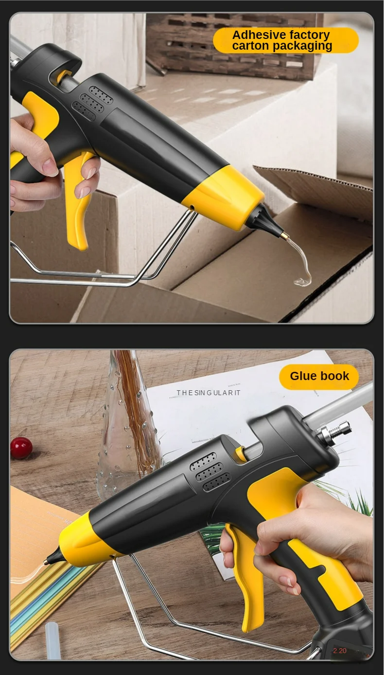 800W Professional Hot Melt Glue Gun Digital Adjustable Temperature Copper Nozzle 11 Mm Glue Sticks Industrial Tools Silicone Gun