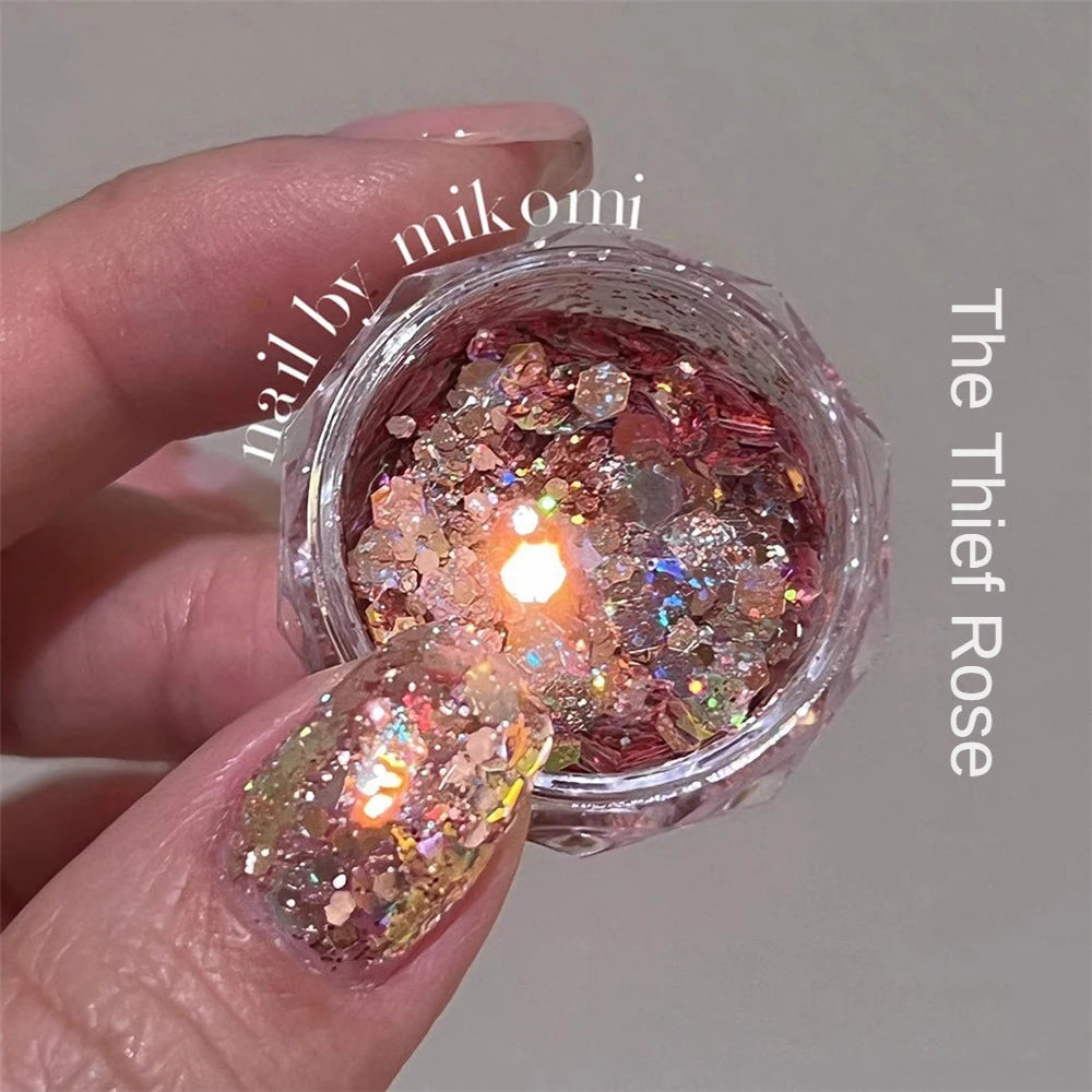 Nail Art Accessories Gold Silver Copper Foil Sequins Glitter Leaf Flake Sheet Bulk Foil Paper For Gilding Manicure Decoration