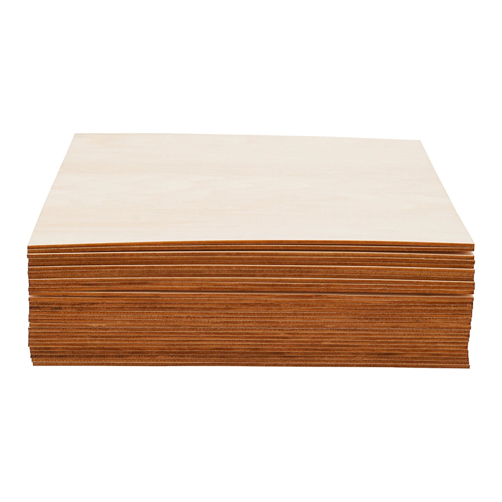 30PCS 30x30cm Basswood Sheets, 3mm Thick DIY Wood Boards, Rectangle Blank Wooden for Crafts, Laser Engraving, Home Decor