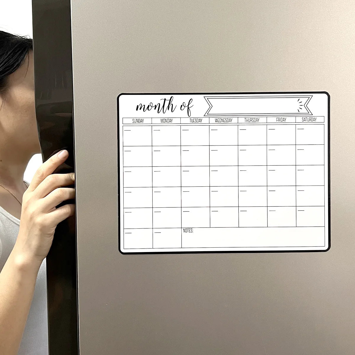 Magnetic Planner Dry Erase Dry Erase Board Magnetic Calendar Pvc Fridge Sticker For Storage Cabinet Office Home