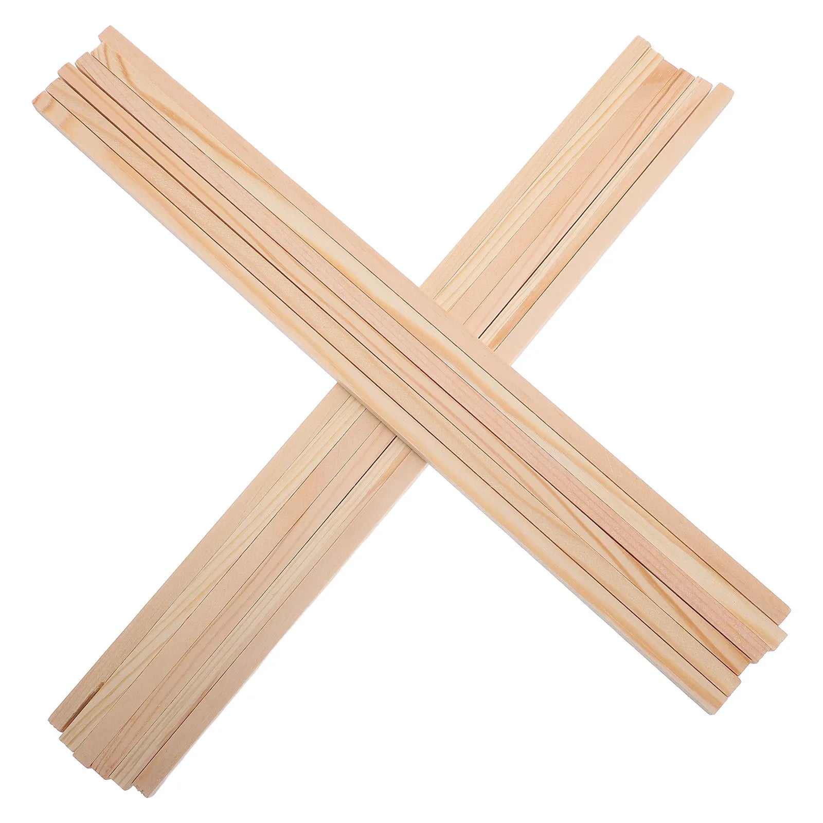 20Pcs Wooden Square Dowel Rods for Crafting Unfinished Wood Sticks DIY Wood Craft Supplies 300x6mm for School Projects Home