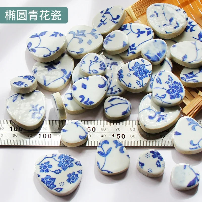 100g Ceramic Mosaic Tiles Multi Color Mosaic Piece Making Tiles for Puzzle Art DIY Craft Lamp Table Accessories Home Wall Decor