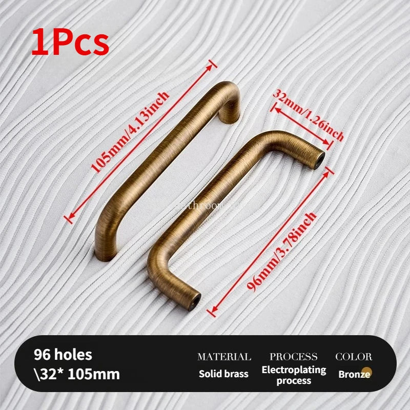 Minimalism Bronze Furniture Handles Wardrobe Pulls Kitchen Cupboard Cloakroom Bedside Small Cabinet Door Handle Decorative Knob