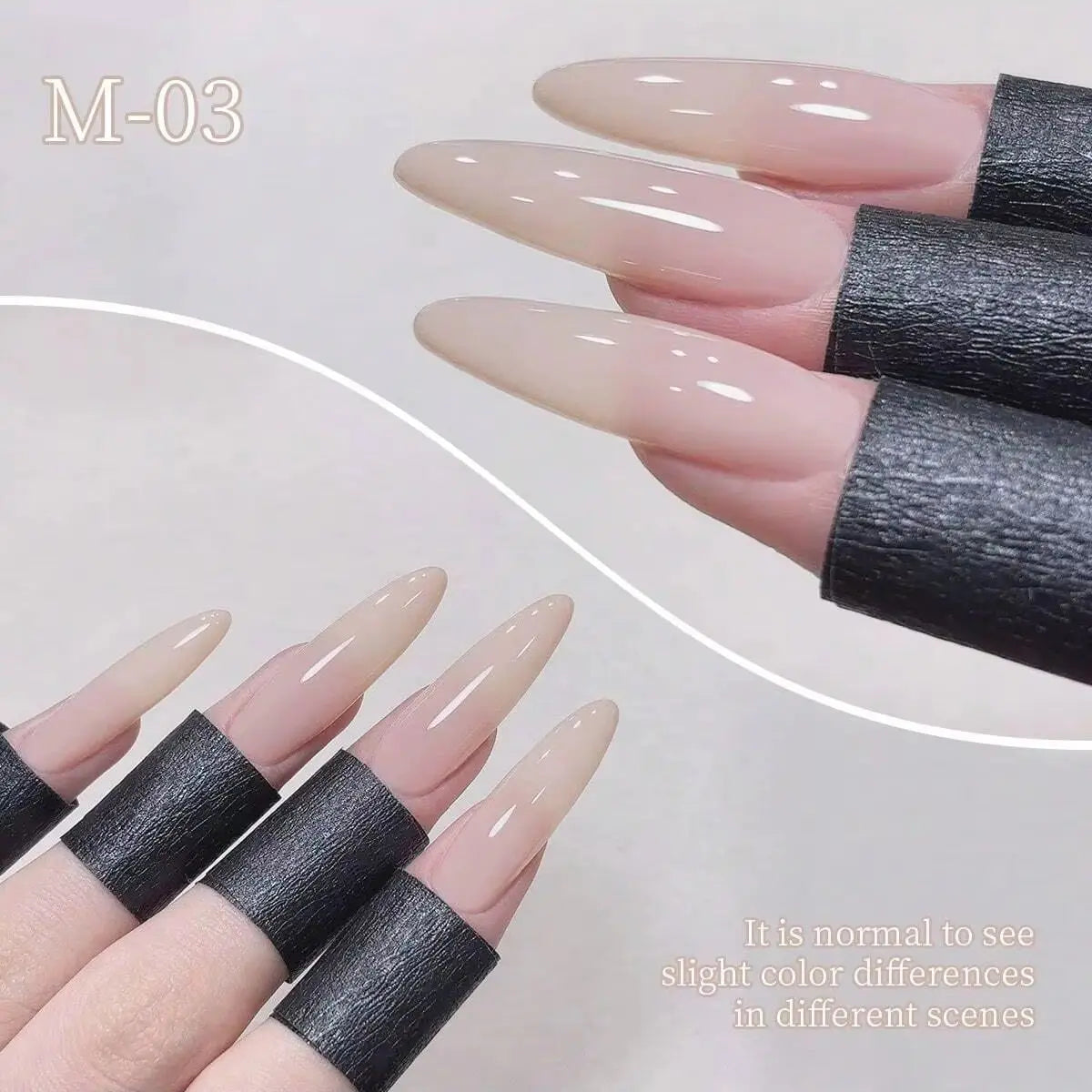 XEIJAYI 6pcs Nude Sheer Gel Nail Polish Translucent Colors for Natural Ombre Nails. Soak Off UV LED Gel, Long Lasting High Gloss