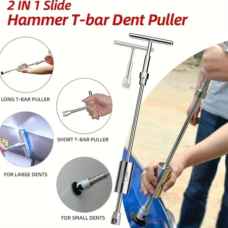 Super PDR Tool Kit, Professional Paintless Dent Repair Kit,Complete Auto Body Hail Dent Removal Tools with Glue Gun PDR Light