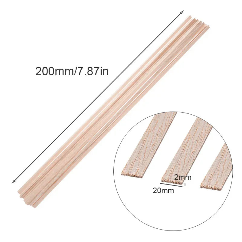 20/50pcs 2/3/5mm Basha wood Stick Balsa Wood Craft Square Cudgel Model Building Carving DIY Handicraft Making Accessories