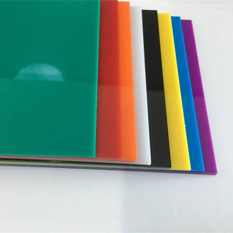 J582 9Colors 10*20*0.23cm Colorful Opacitas Acrylic Plate Perspex Sheet Plastic Board DIY Model