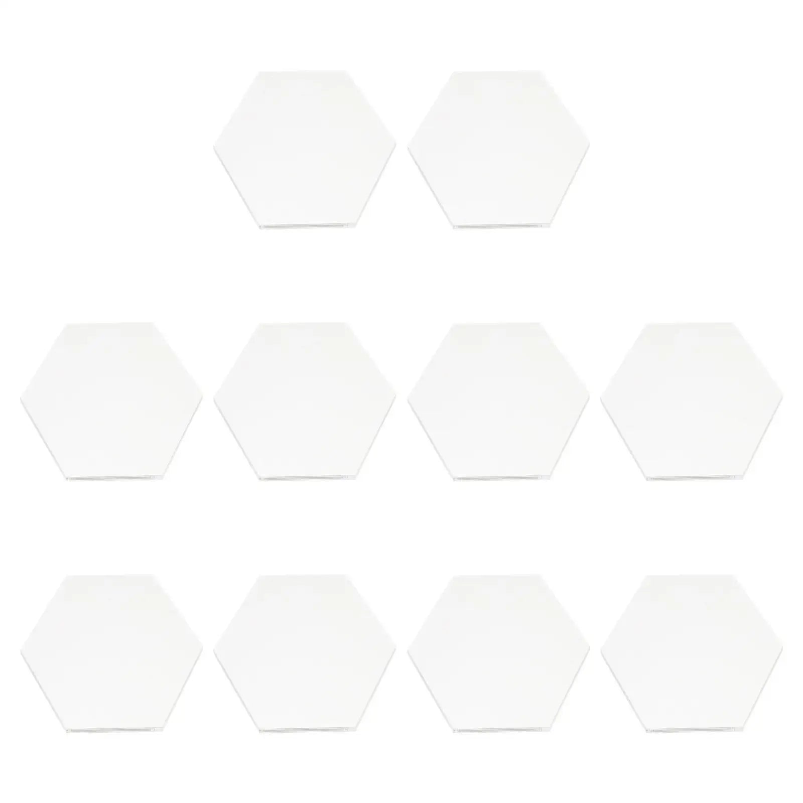 10 pcs Hexagon Clear Acrylic Plate Transparent Board Diy Craft Supplies Decorative Panel Non Breakable Easy Clean Cake