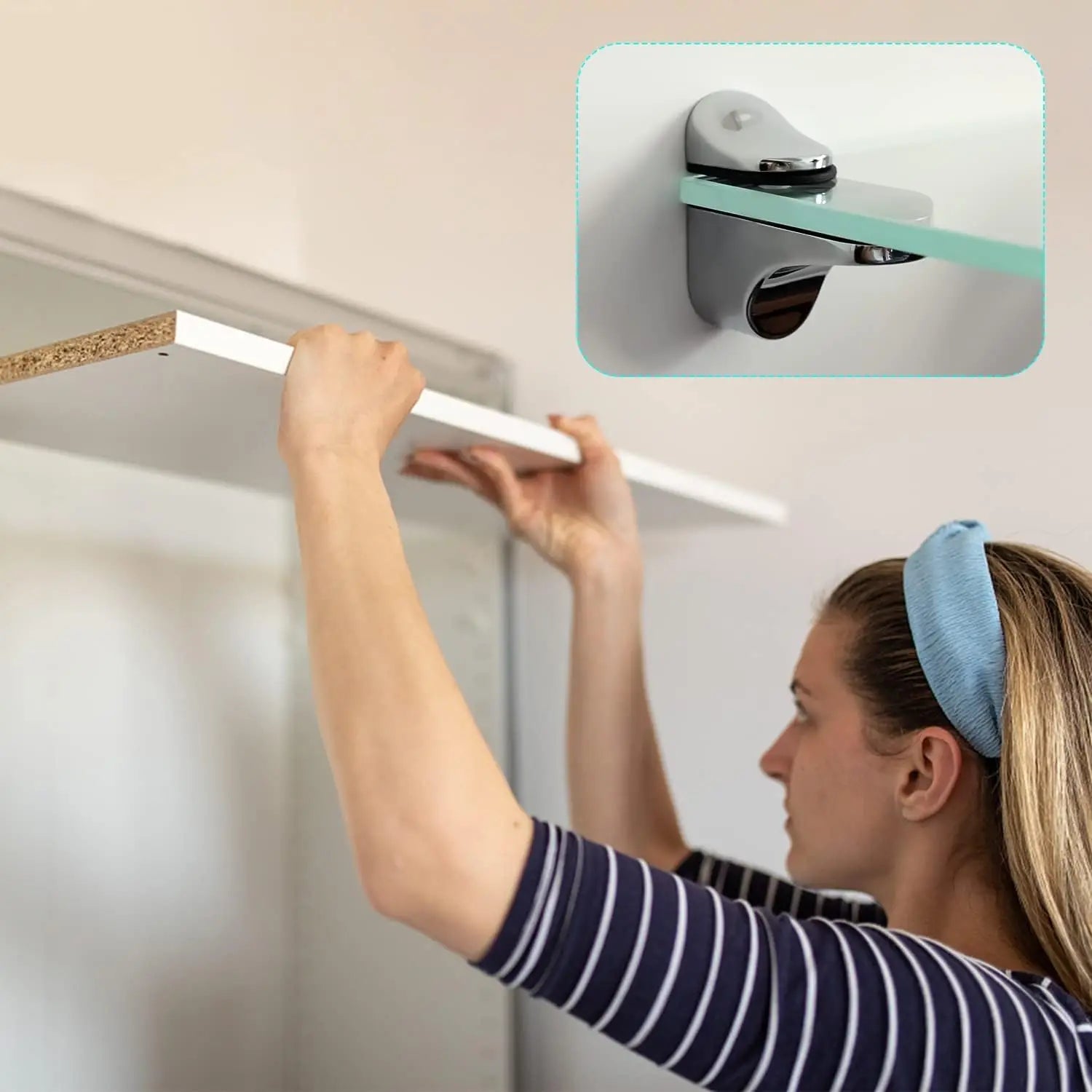 Zinc Alloy Glass Shelf Bracket Wall Mounted Bathroom Support Shelf Brackets Holder Adjustable Wooden Bookshelf Glass Clamps