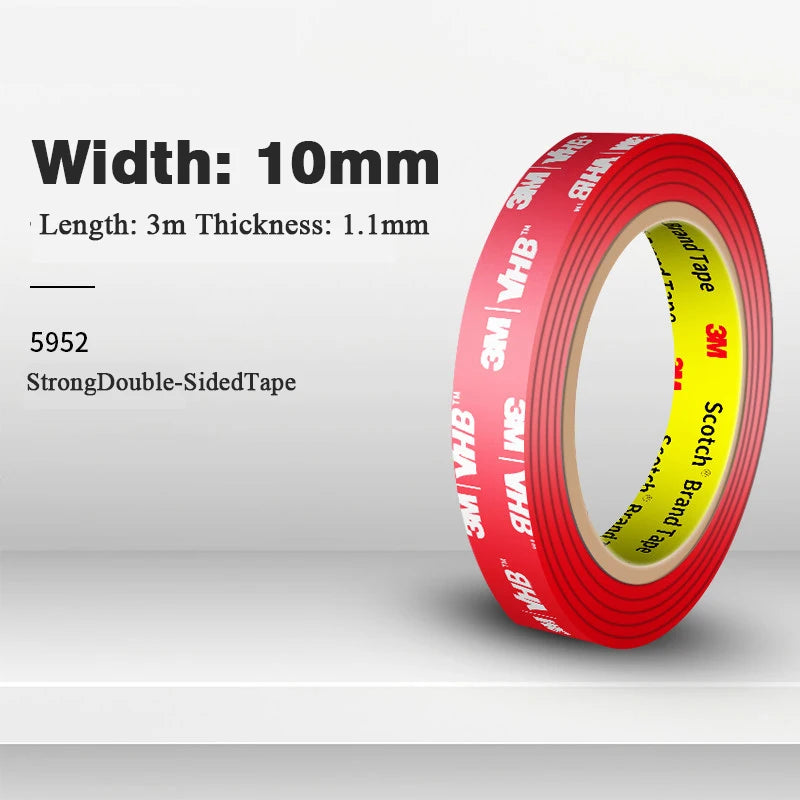 Original 3M VHB 5952 Mounting Acrylic Tape Double Sided Tape Heavy Duty Waterproof Adhesive Strips Tape for Car Home Decoration