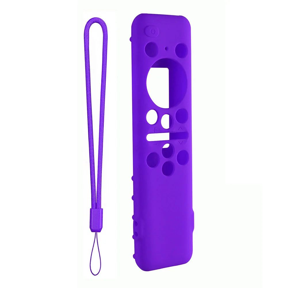 Drop-Proof Shell Silicone Remote Control Cover Protector with Lanyard Shockproof Anti-Slip for Samsung 8K Neo QLED HDR Smart TV