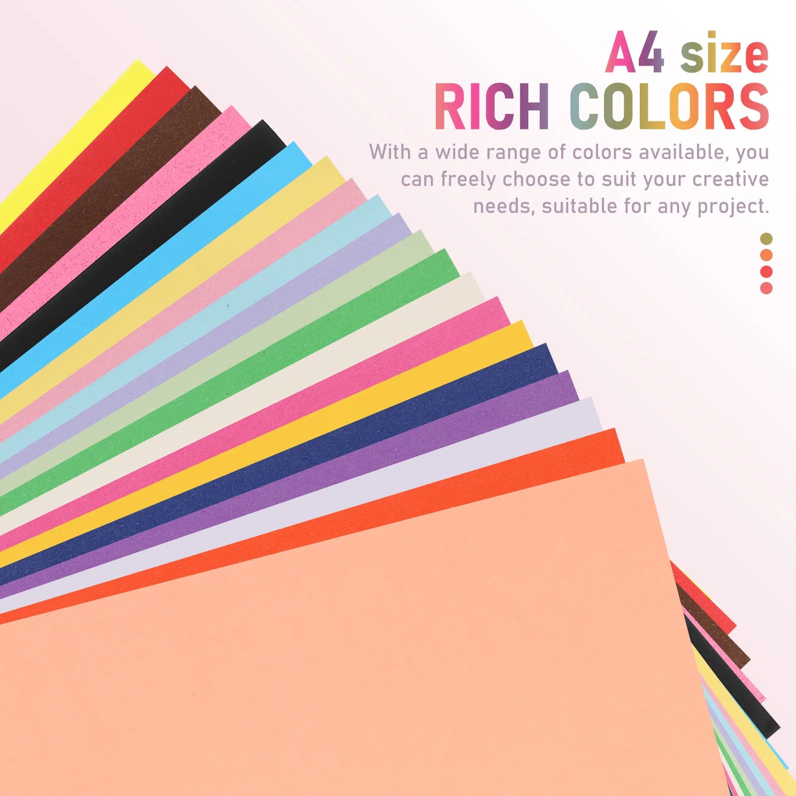 100 Sheets Colored Papers Cardstock Thick Craft Supplies Pastel Color Paper Projects Greeting Cards Scrapbooks Decorations