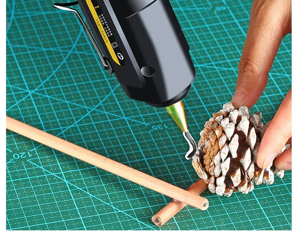 Deli 80W/100W Hot Melt Glue Gun Set With Glue Stick Industrial Glue Guns Thermo Electric Heat Temperature Repair Tool