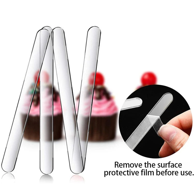 20Pcs Reusable Ice Cream Sticks Acrylic Popsicle Stick Clear Acrylic Ice Cream Sticks DIY Crafts BJL004