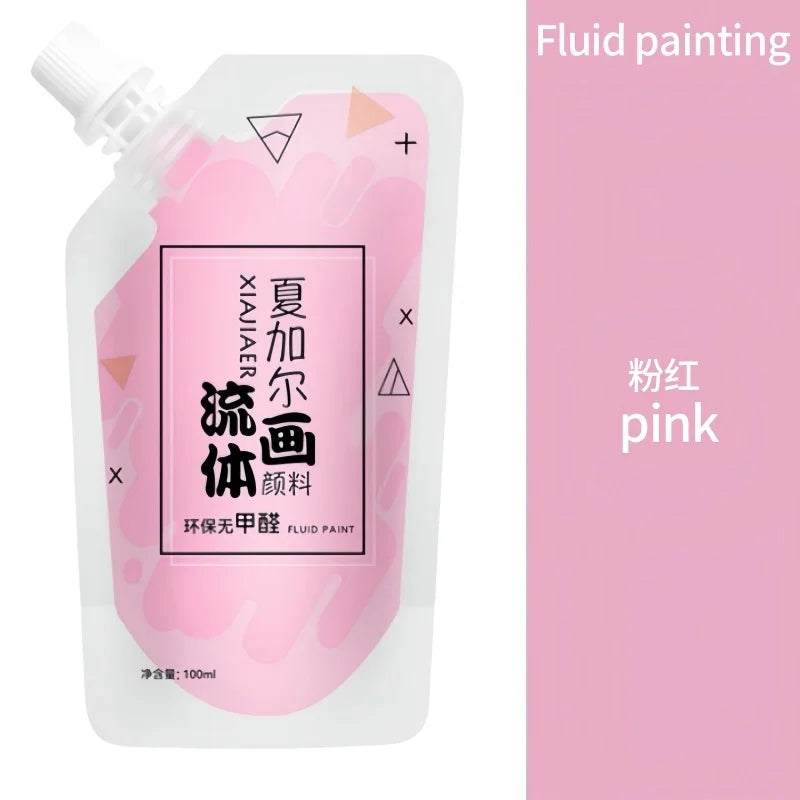 100ml/ Multi-colour xiajiaer Fluid Paint Acrylic paint Bag Violent Bear DIY decorative painting liquid liquid dye