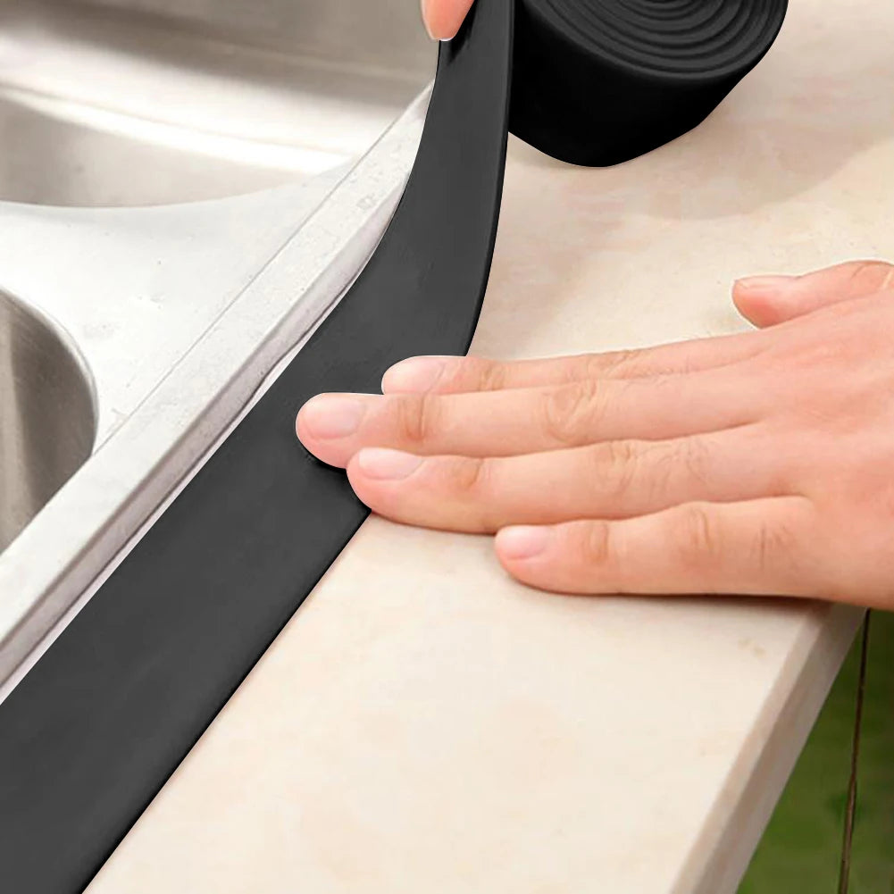 Self Adhesive Wall Border Sticker Waterproof Sink Border Tape Anti-Mildew Bath Sealing Strip Tape for Kitchen Bathroom Bathtub