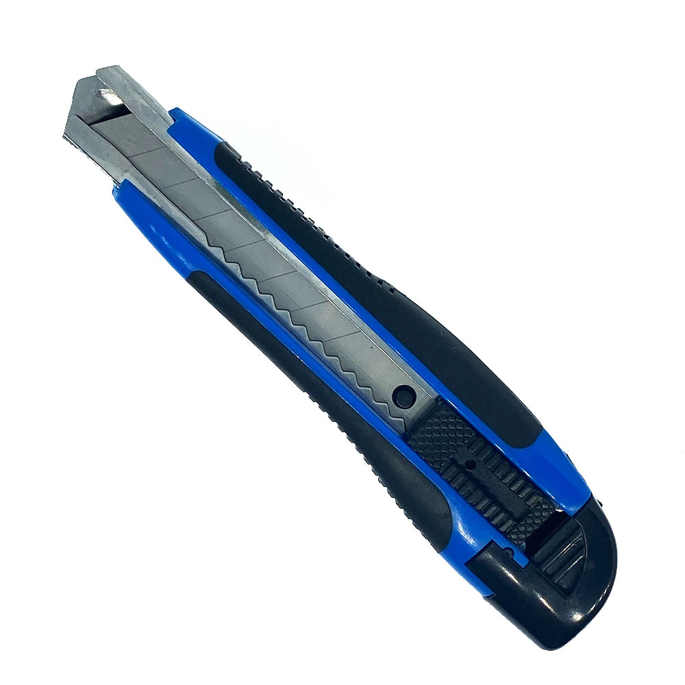 Plastic Utility Knife Stainless Steel Slot 18mm Snap off Blade Retractable Box Cutter Opener RX32144 Trimming Knife Factory Sell