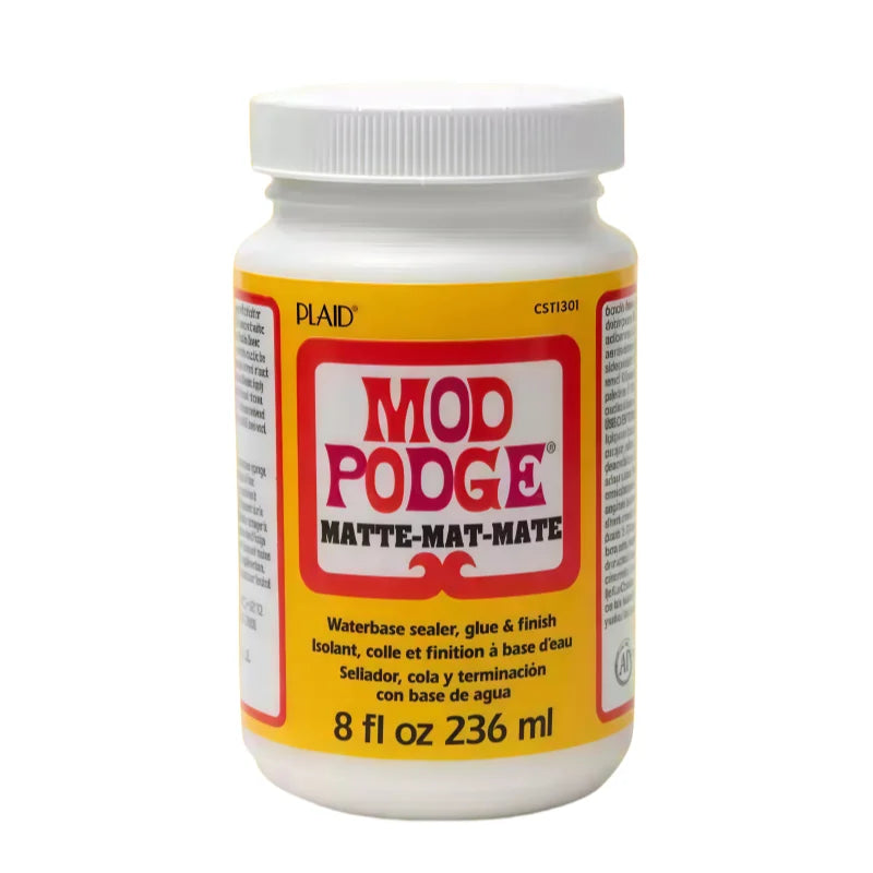 Mod Podge Matte Sealer Glue and Finish Quick Dry Easy Clean for Wood Paper Fabric & More Non-Toxic 2oz/4oz/8oz
