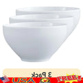 Modern 3 Pack Porcelain Bowls Dishwasher Safe Microwave Safe for Brunch Dinner Parties
