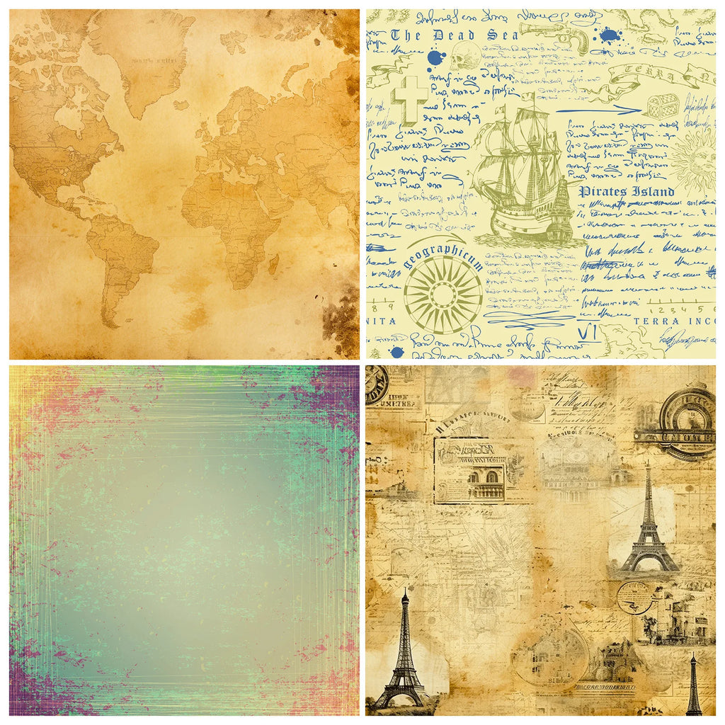 12 Sheet Scrapbooking Paper 15x15cm,  6x6in Scrapbooking Paper Acid-Free Cardstock Backgrounds Card for DIY Art Craft Decoration