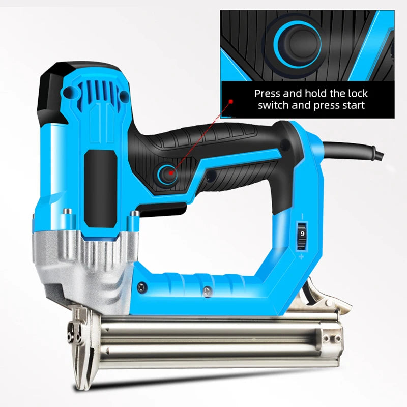 2300W Electric Nailer F30/F25/F20/F15 Electric Straight Staple Nail Gun 220V Woodworking Tool Furniture Tacker Stapler