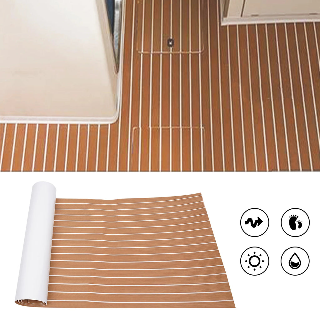 94.5"x 35.4" EVA Anti-slip Mat Foam Boat Decking Sheet Anti-Slip Self-Adhesive Deck Boat Flooring Mat Cuttable