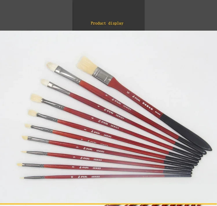 10 multi-functional artist paint brushes Bristle, wool, nylon hair Birch short rod acrylic oil painting gouache pens paint brush