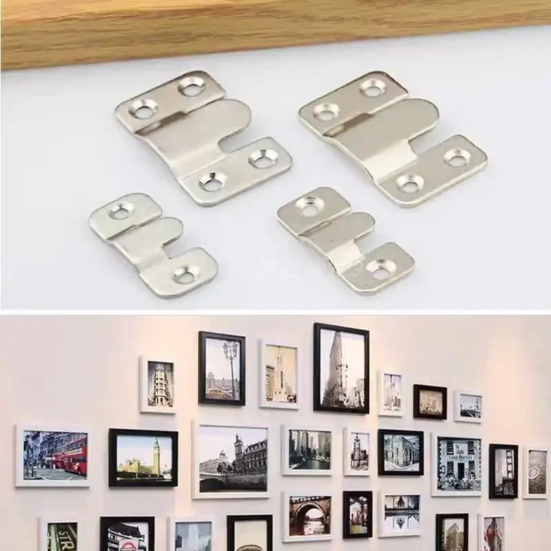 Folding Table Wall Shelves Floating Wall Shelves Stainless Steel Hanging Buckle Flush Mount Hanger Furniture Interlock Bracket