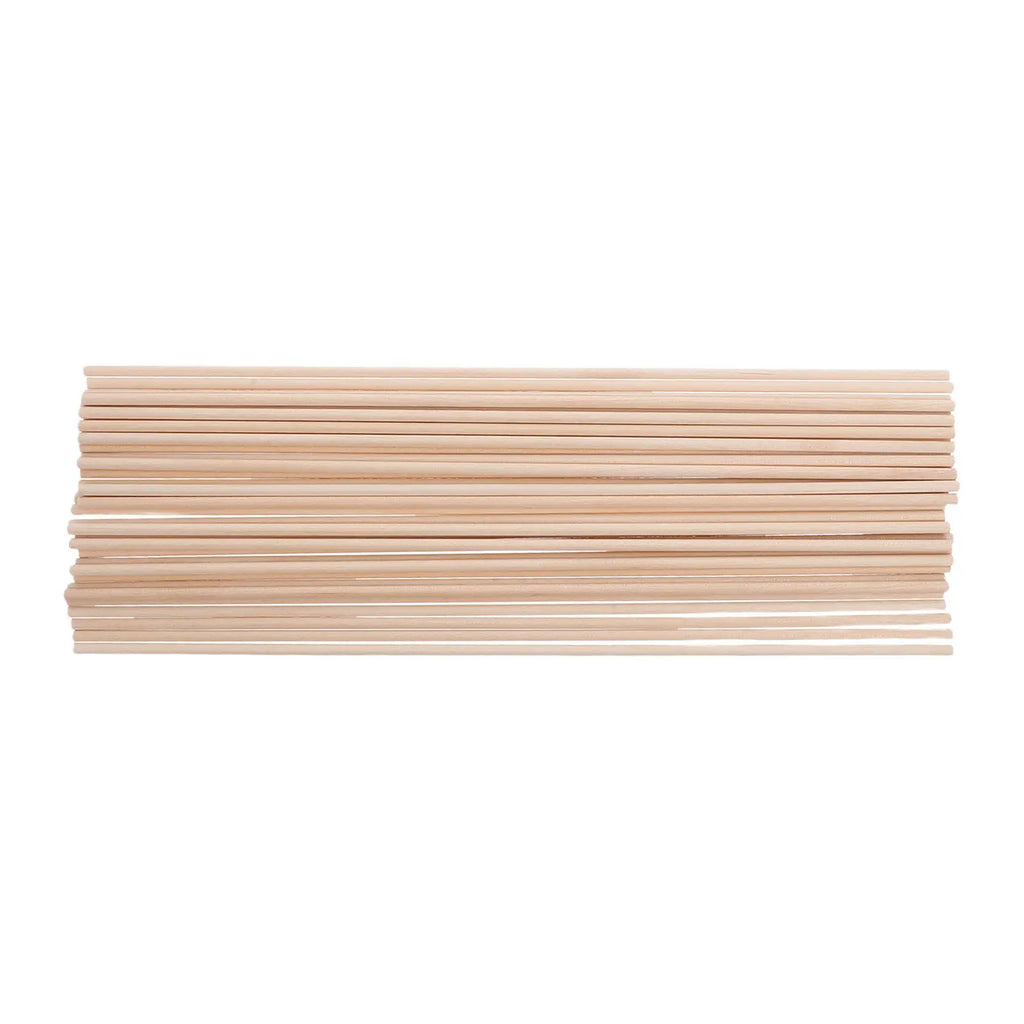 100Pcs Natural Hardwood Round Wooden Dowels Smooth Craft Sticks DIY Cake Doweling Rods Supplies Round Hardwood Stick