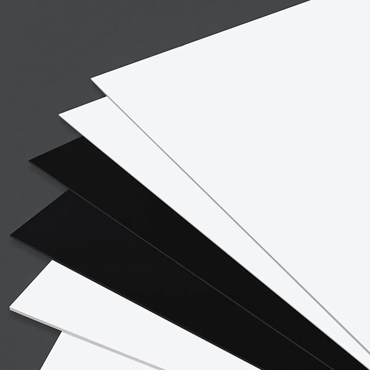 PVC Plastic Sheet Hard Rigid Board White Black Plastic Sheet Model Making Material Handmade Pad Panel Plate Thickness 0.2-2mm