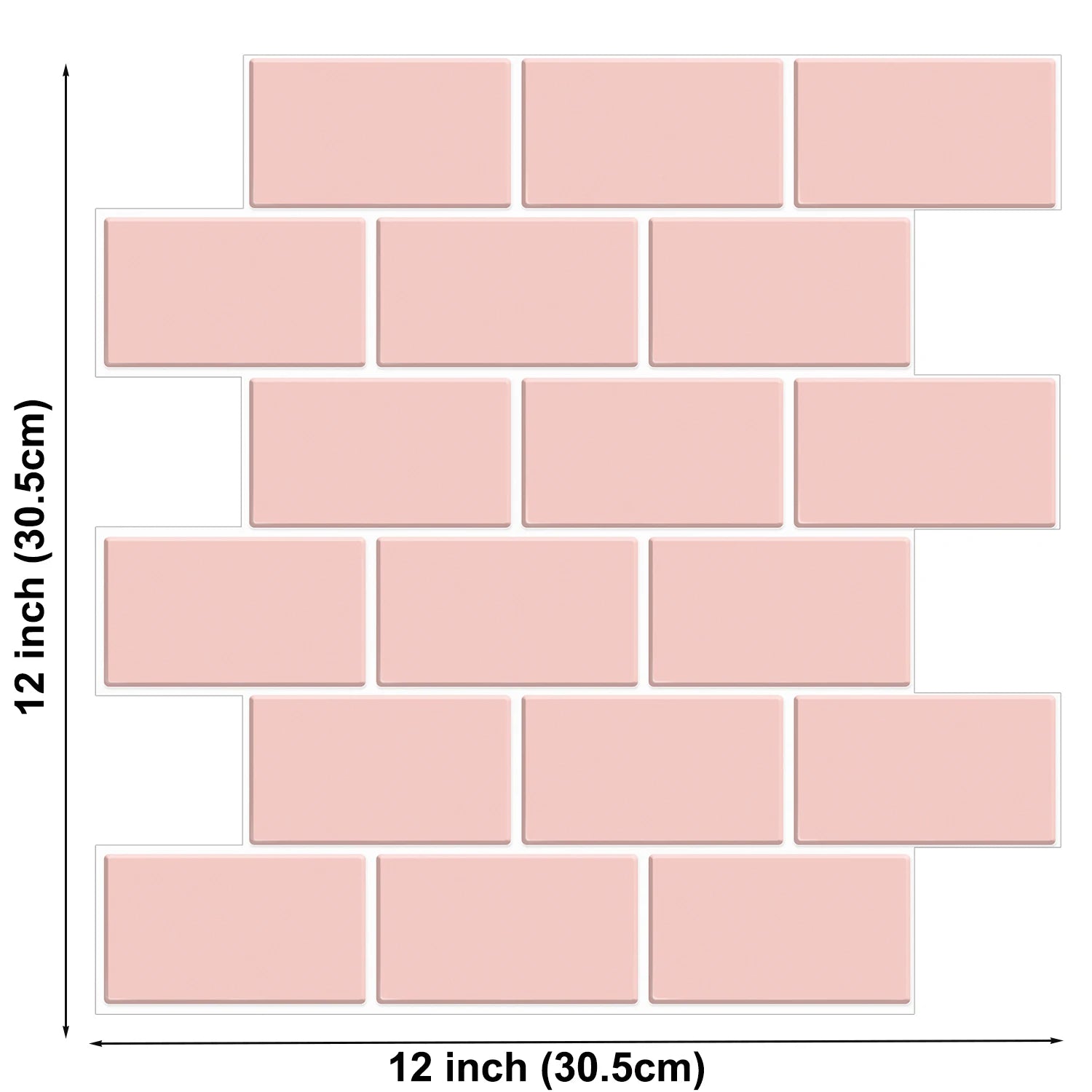 Subway Wall Stickers Peel and Stick 3d Brick Vinyl Wallpaper Bathroom Kitchen Backsplash Wall Decals 10 Sheets