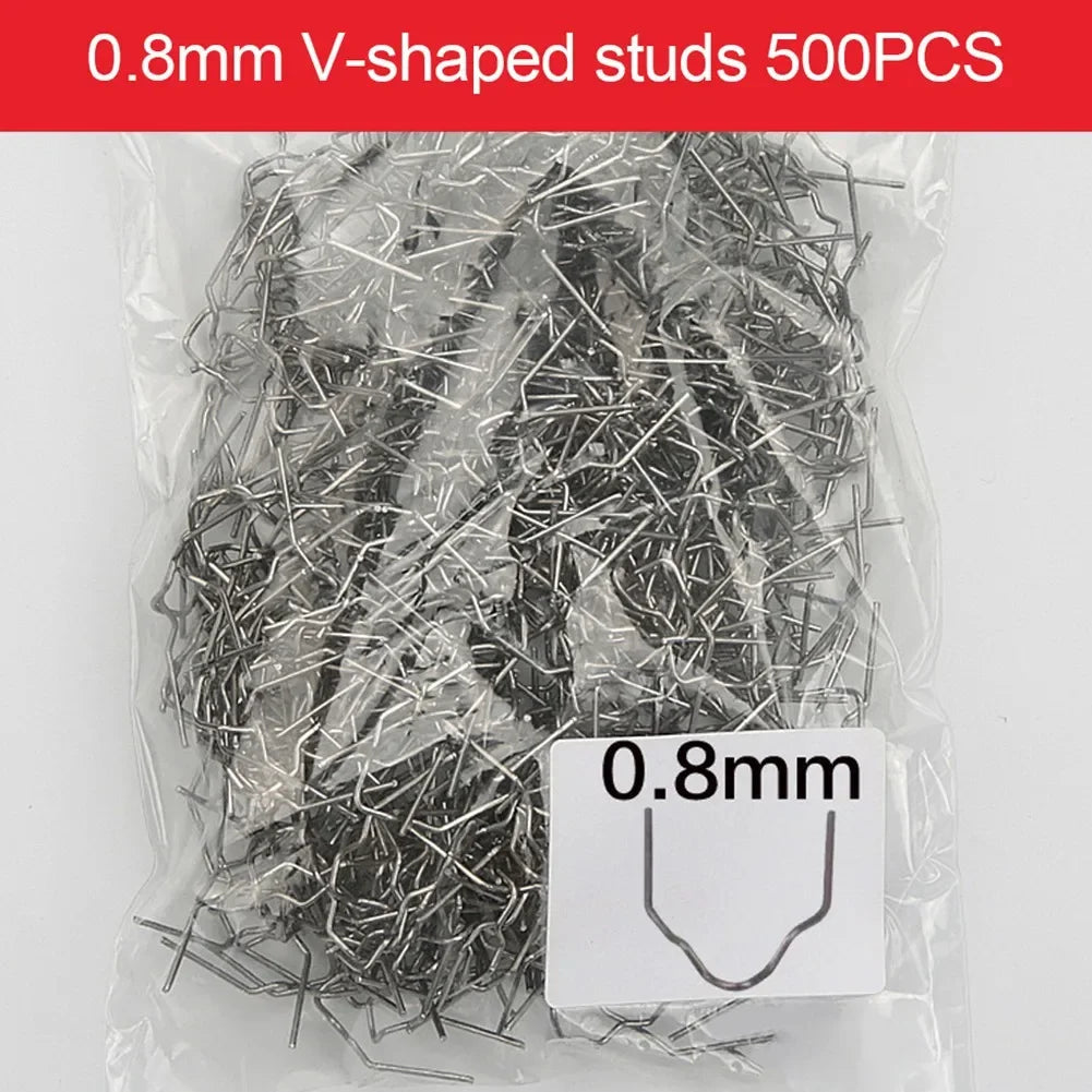 500PCS 0.6/0.8mm Hot Stapler Stapl For Car Bumper Plastic Welder Automotive Repair Kit Hot Stapler Welding Soldering Tool