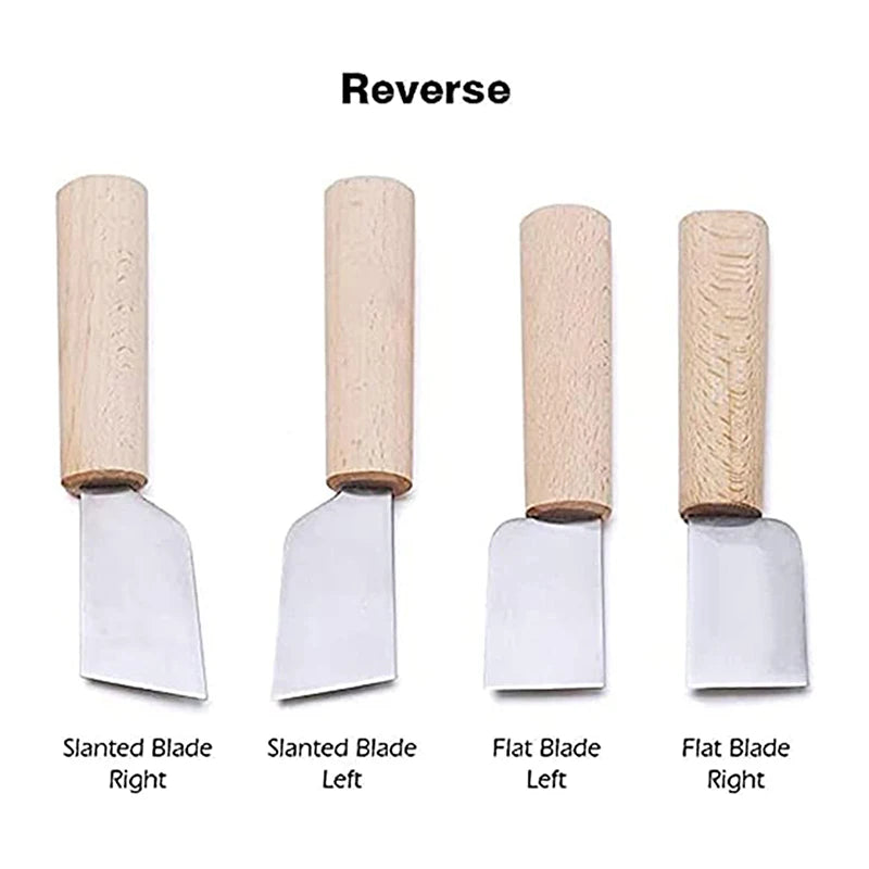 WUTA Professional Leather Craft Cutting Knife DIY Craft Knife Sharping Skiving Tool High Speed Steel Blade Right/Left Handed