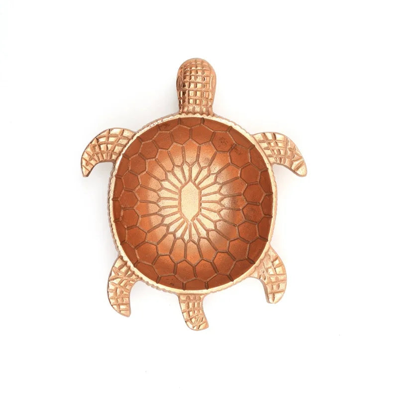 Decorative Turtle Bowl With Antique Copper Finish-10.5 Dia