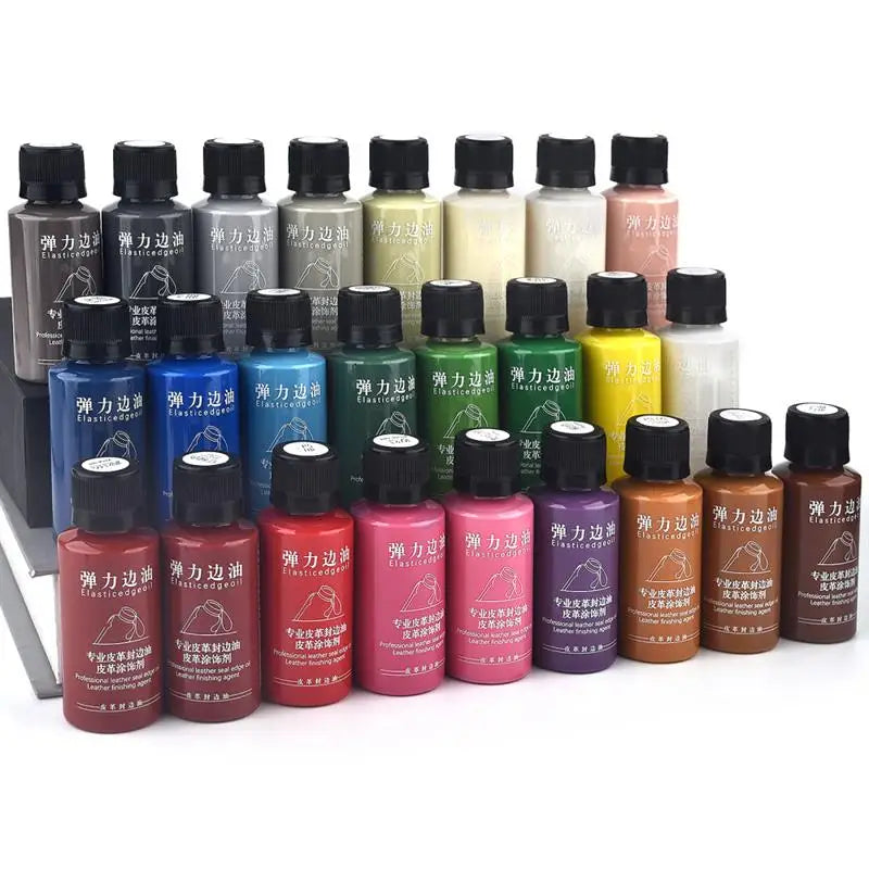 30ml Matte Elastic Edge Sealing Oil Leather Dye Diy Leather Edge Paint Leather Goods Renovation Trimming Edge Sealing Pigment