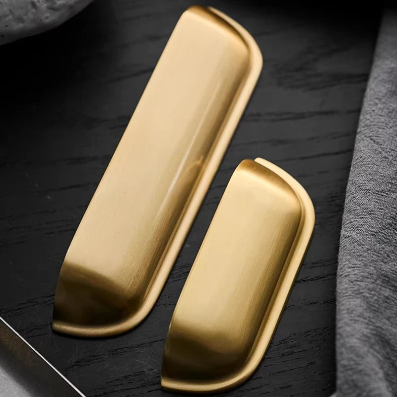 Bedroom Wardrobe Kitchen Drawer Shoe Cabinet Door Handle Gold Shell Shape Brass Handle Furniture Knob Handware Decorative Handle