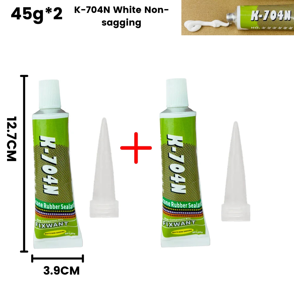 K-703 704 705 706 One-Component RTV Silicone Rubber Sealant Black White Transparent Electronic Component Sealing Glue 45g