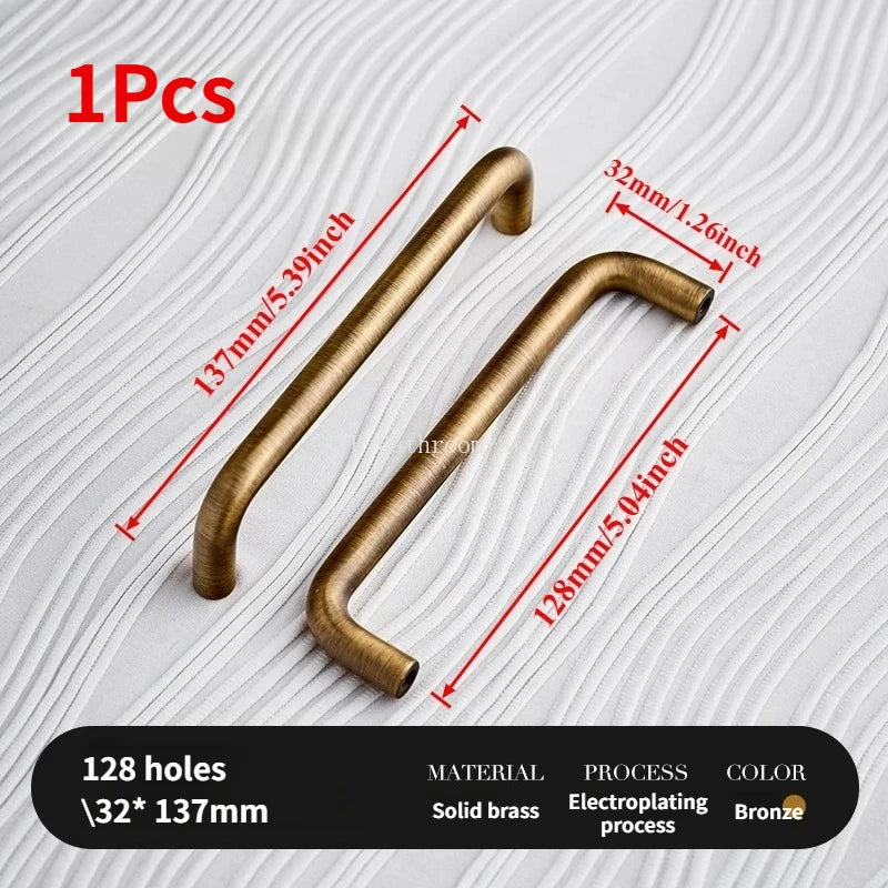 Minimalism Bronze Furniture Handles Wardrobe Pulls Kitchen Cupboard Cloakroom Bedside Small Cabinet Door Handle Decorative Knob