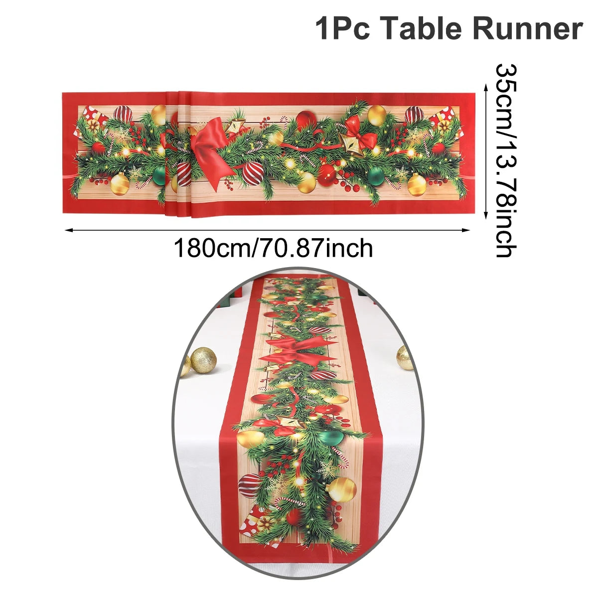 Christmas Poinsettia Table Runner Merry Christmas Decoration for Home 2025 Xmas Navidad Notal Noel Tablecloth New Year 2026 Gift