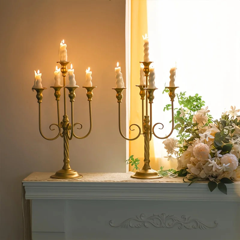 5 Candle Holders For Weddings, Banquet Events, 19.6 Inches High, Decoration For Weddings, Christmas, Halloween