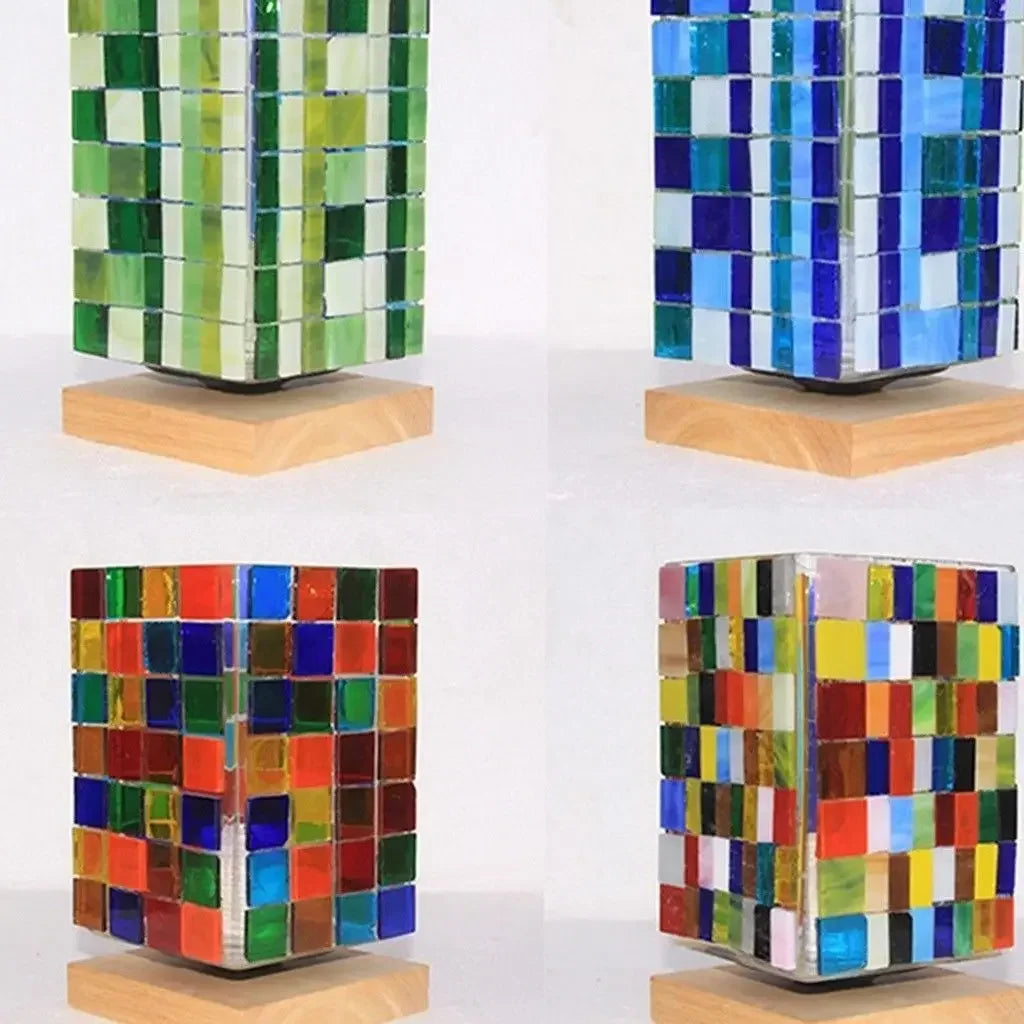 100pcs DIY Mosaic Tiles Glass Multi Colors Tiles Handmade Mirrors Decorative Ceramic Tile Wall Technology Colored Decor